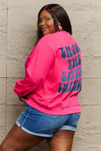Simply Love Full Size ENJOY THE LITTLE THINGS Round Neck Sweatshirt Woman Sweatshirts