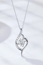 Platinum-Plated 1 Carat Moissanite Pendant Necklace Silver One Size Necklaces
