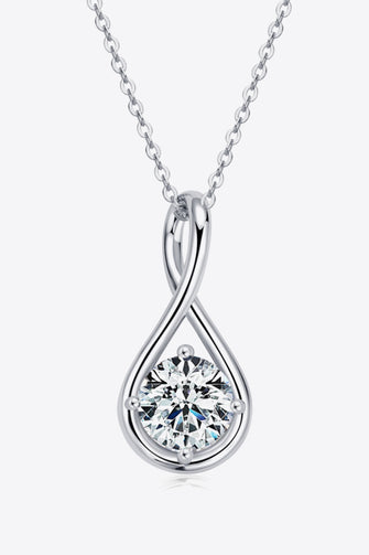 2 Carat Moissanite 925 Sterling Silver Necklace Silver One Size
