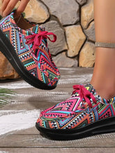 Graffiti Print Platform Sneakers Woman Sneakers