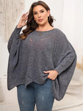 Plus Size Round Neck Batwing Sleeve Sweater Sweater Pullovers