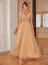 Sequin V-Neck Sleeveless Dress Cocktail Dress