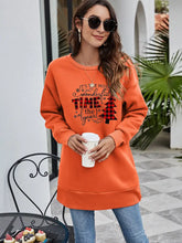 Christmas Tree Graphic Drop Shoulder Sweatshirt Pumpkin Woman Sweatshirts
