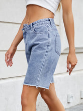 Raw Hem Denim Shorts