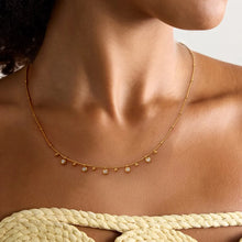 Titanium Steel Zircon Necklace Gold One Size