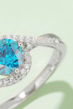 1 Carat Moissanite Contrast 925 Sterling Silver Ring Rings