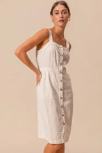 SO ME Button Down Pocket Front Pinafore Dress Casual Dresses