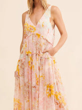 Printed V-Neck Sleeveless Dress Woman Casual Dress