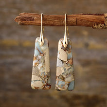Copper Natural Stone Earrings Yellow Gold One Size