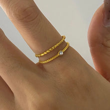3-Piece 18K Gold-Plated Shell Design Ring
