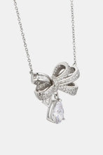 Teardrop Shape 925 Sterling Silver Zircon Pendant Necklace Necklaces