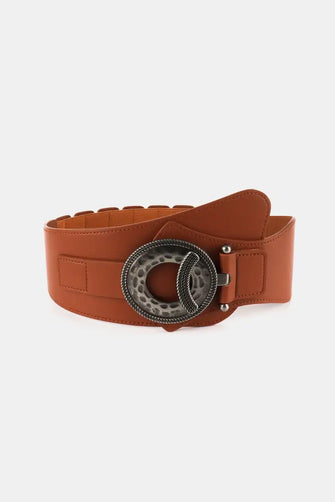 Retro Elastic Wide Belt Caramel One Size Belts