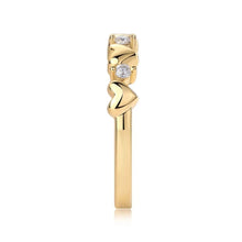 925 Sterling Silver Moissanite Heart Ring