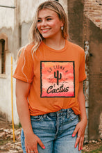 Go Climb A Cactus Slogan Graphic Tee Shirt Papaya