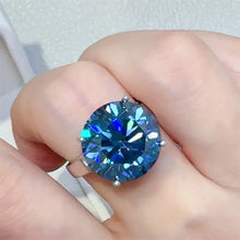 10 Carat 925 Sterling Silver Moissanite Ring Silver