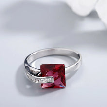 925 Sterling Silver Inlaid Zircon Ring Silver