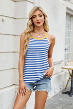 Contrast Striped Round Neck Cami Tanks & Camis