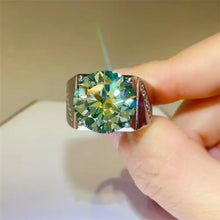 10 Carat Moissanite 925 Sterling Silver Signet Ring Rings
