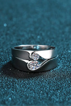 Moissanite Rhodium-Plated Ring Rings