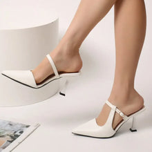 Point Toe Flare Heel Slingback Pumps woman pumps
