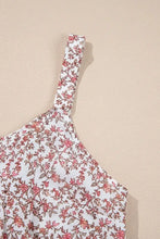 Floral Pleated Detail Scoop Neck Tank Tanks & Camis