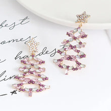 Christmas Tree Rhinestone Alloy Earrings Earrings