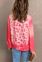 Printed Round Neck Dropped Shoulder Sweatshirt Woman Sweatshirts