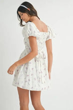 MABLE Floral Print Puff Sleeve Mini Dress Casual Dresses