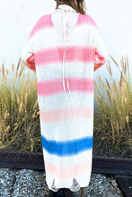 And The Why Multi Gradation Dye Maxi Cardigan Sweater