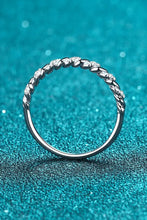 Moissanite Rhodium-Plated Half-Eternity Ring Rings
