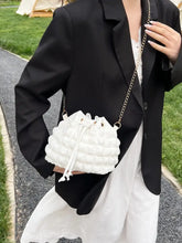 Bubble Textured Bucket Bag White One Size Shoulder Bags