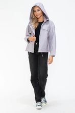 How Dare U Drawstring Hem PU Leather Zip Up Jacket Woman Outerwear