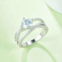 1 Carat Moissanite 925 Sterling Silver Ring Silver