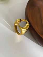 18K Gold-Plated Abstract Circle Ring Fashion Jewelry