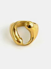 18K Gold-Plated Abstract Circle Ring Fashion Jewelry