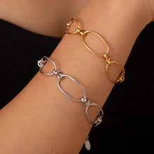 Titanium Steel Chain Bracelet Gold One Size Bracelets