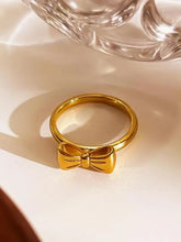 18K Gold-Plated Bow Knot Ring Fashion Jewelry
