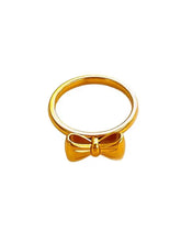 18K Gold-Plated Bow Knot Ring Fashion Jewelry