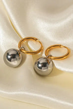 18k Gold-Plated Copper Ball Drop Earrings with Silver Spheres