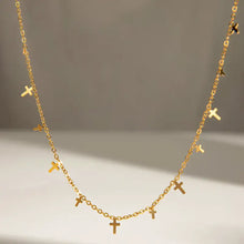 18K Gold-Plated Cross Necklace Fashion Jewelry