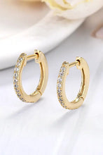 18k gold-plated hoop earrings with sparkling stones