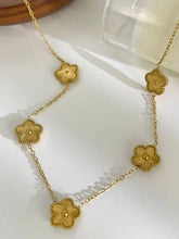 18K Gold Plated Flower Pendant Necklace Fashion Jewelry