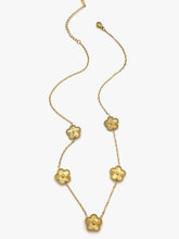 18K Gold Plated Flower Pendant Necklace