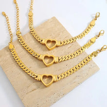 Titanium Steel Cutout Heart Bracelet Bracelets