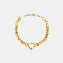 Titanium Steel Cutout Heart Bracelet Bracelets