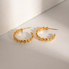 18K Gold-Plated Heart Hoop Earrings Earrings