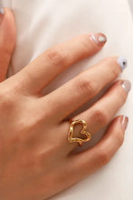 18K Gold Plated Heart-Shaped Ring Rings