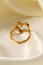 18K Gold Plated Heart-Shaped Ring Rings