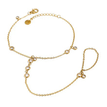 18K Gold-Plated Inlaid Rhinestone Chain Bracelet Bracelets