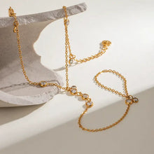 18K Gold-Plated Inlaid Rhinestone Chain Bracelet Bracelets